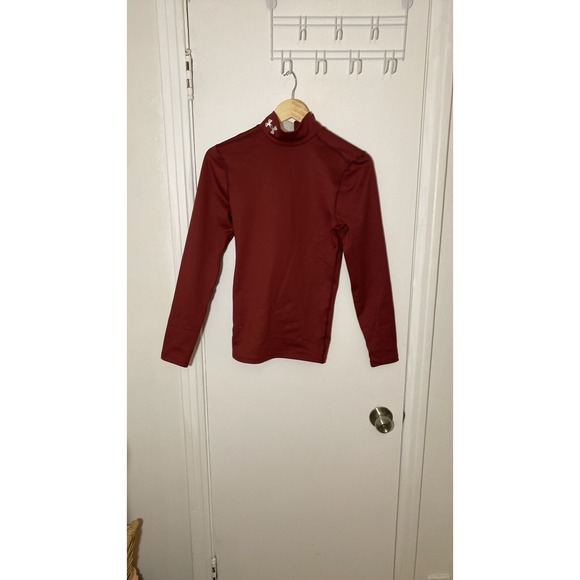 Other - Under Armour Men's ColdGear® Elite Mock Long Sleeve Red Size Small NWT 1386942